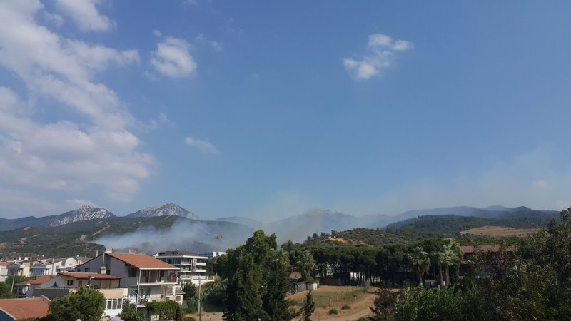 İzmir'de korkutan yangın...