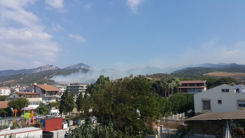 İzmir'de korkutan yangın...