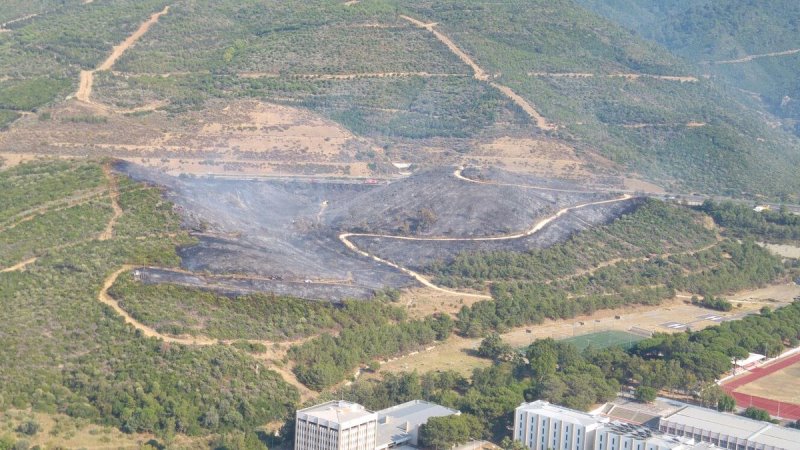 İzmir'de korkutan yangın...