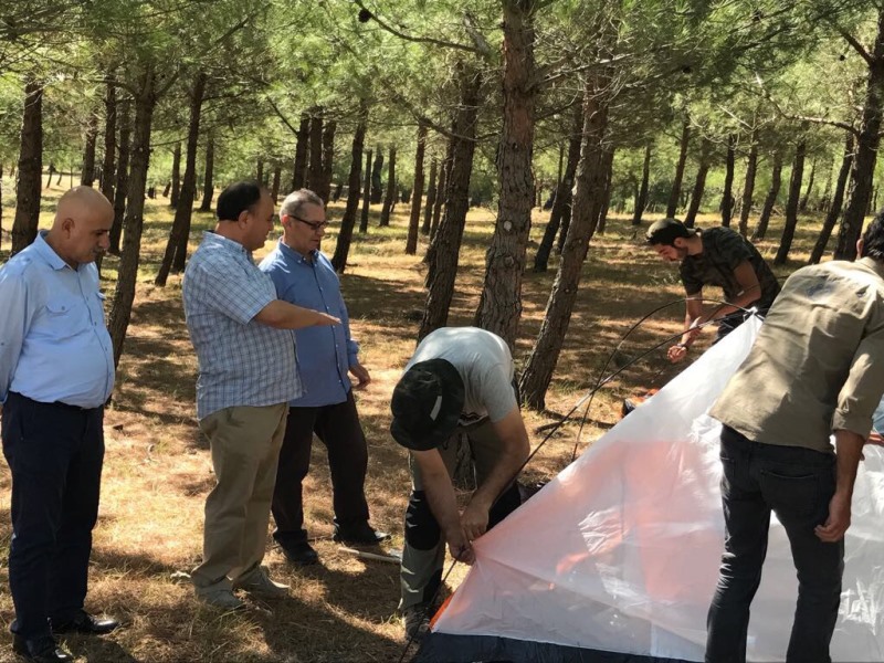 Kurultay alanında 'atletli' başkan
