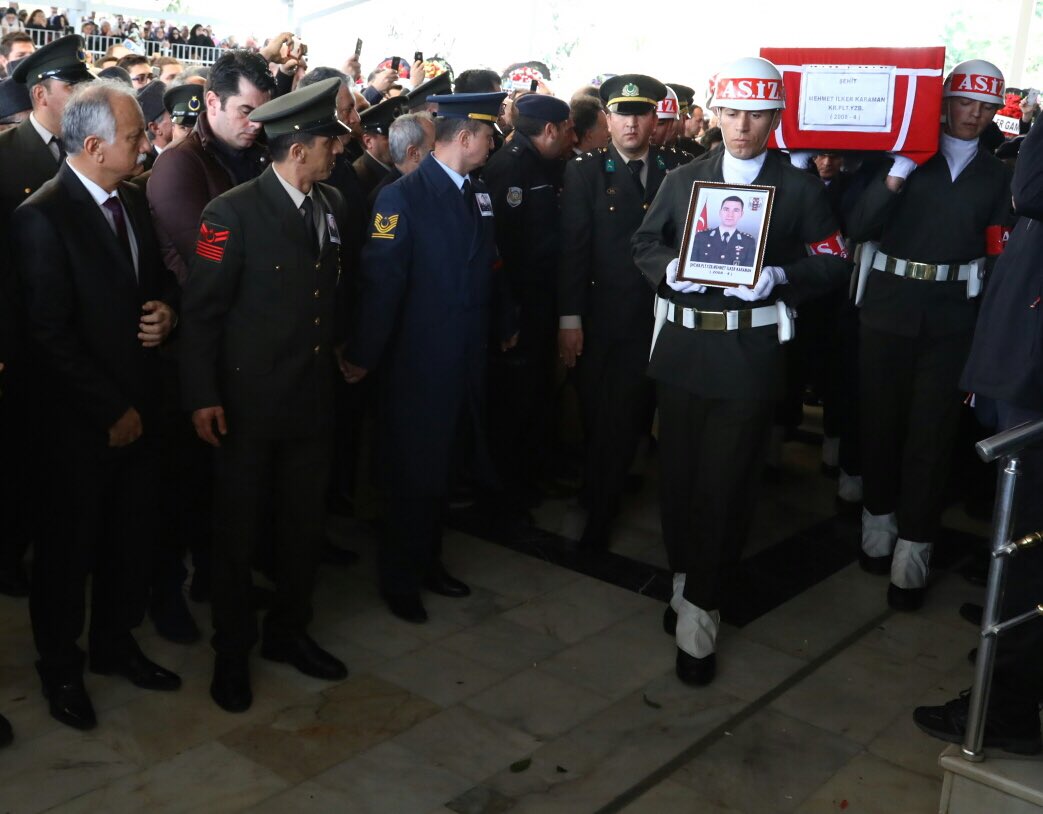 Şehit Pilot Yüzbaşı Karaman son yolculuğuna uğurlandı
