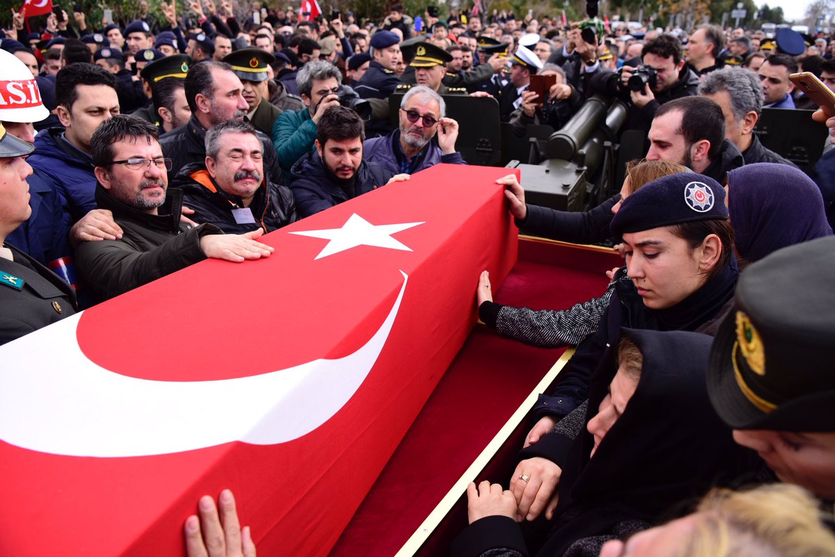 Şehit Pilot Yüzbaşı Karaman son yolculuğuna uğurlandı