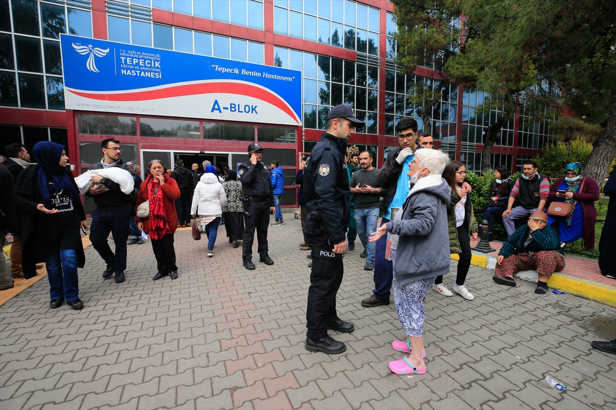 Tepecik Hastanesi'nde yangın paniği