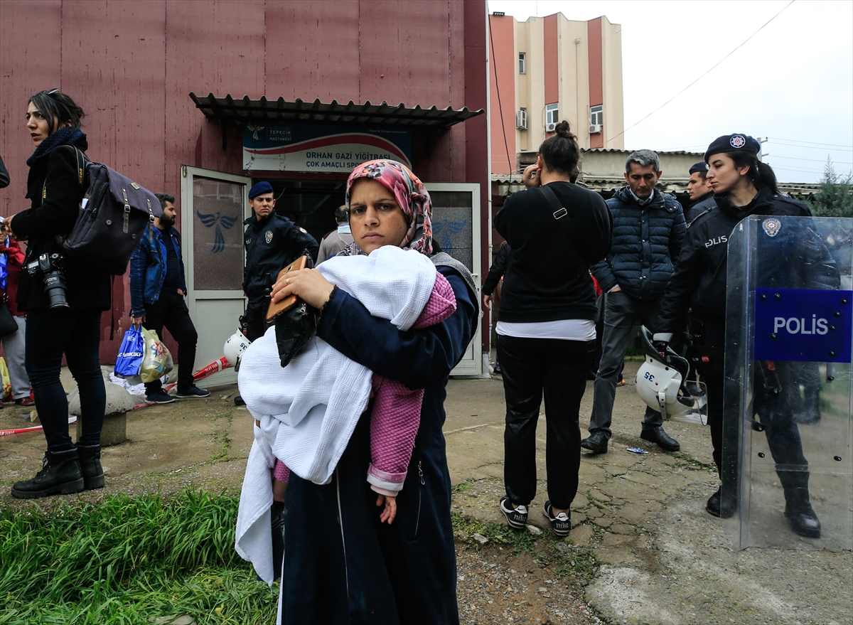 Tepecik Hastanesi'nde yangın paniği