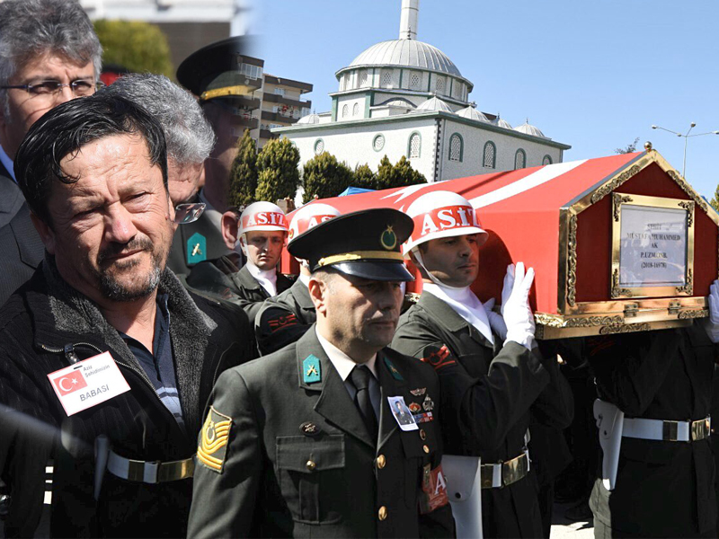 Şehit Mustafa Muhammed Ak son yolculuğuna uğurlandı