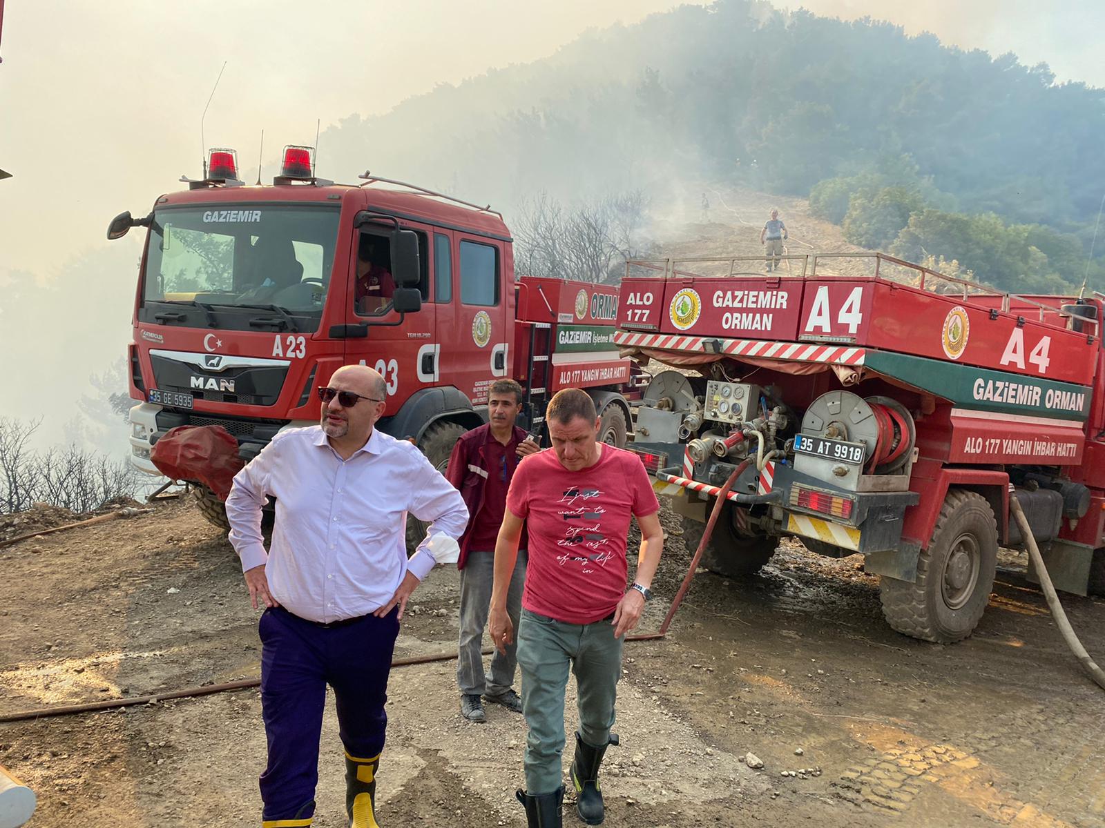 Balçova'da orman yangını
