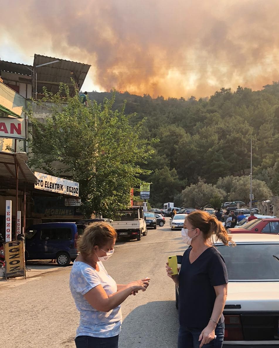 Balçova'da orman yangını