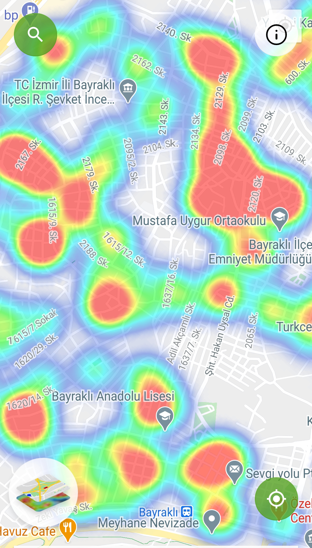 İzmir'in koronavirüs haritası kırmızıya boyandı