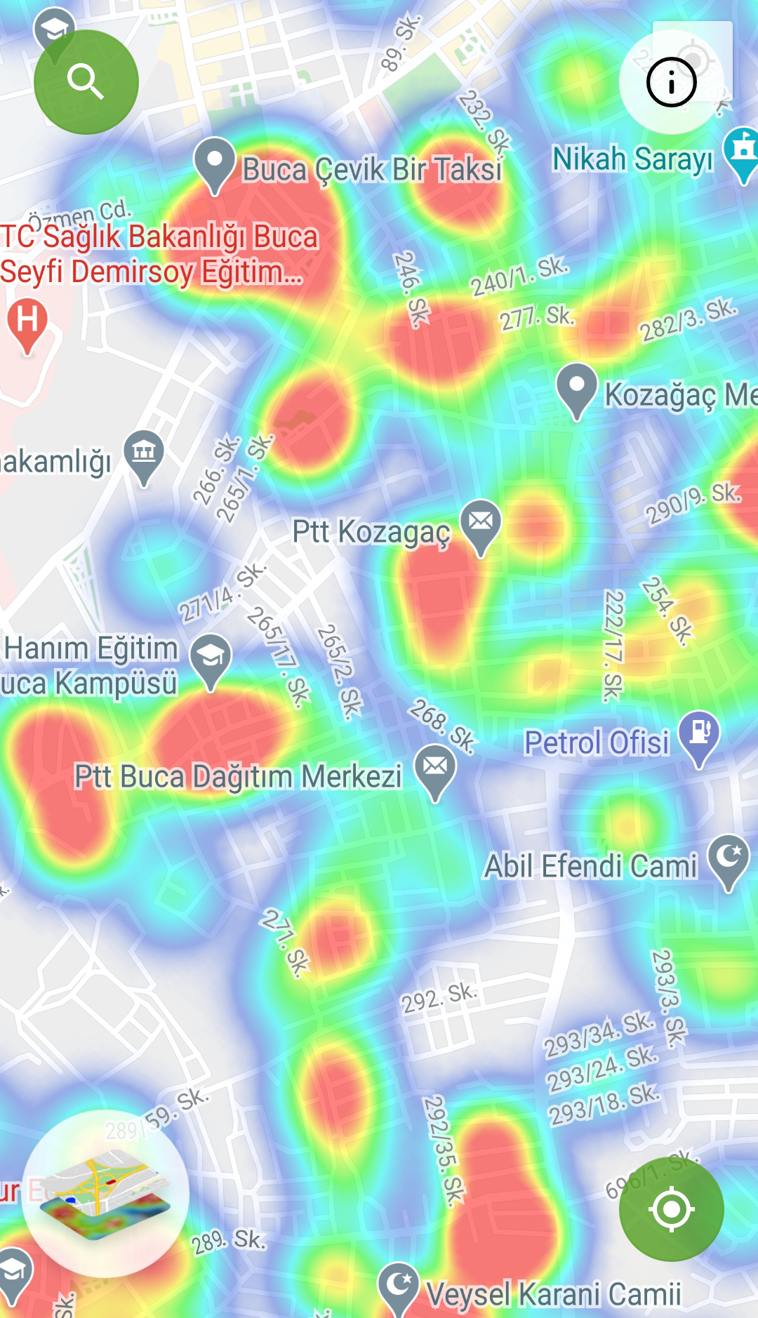 İzmir'in koronavirüs haritası kırmızıya boyandı