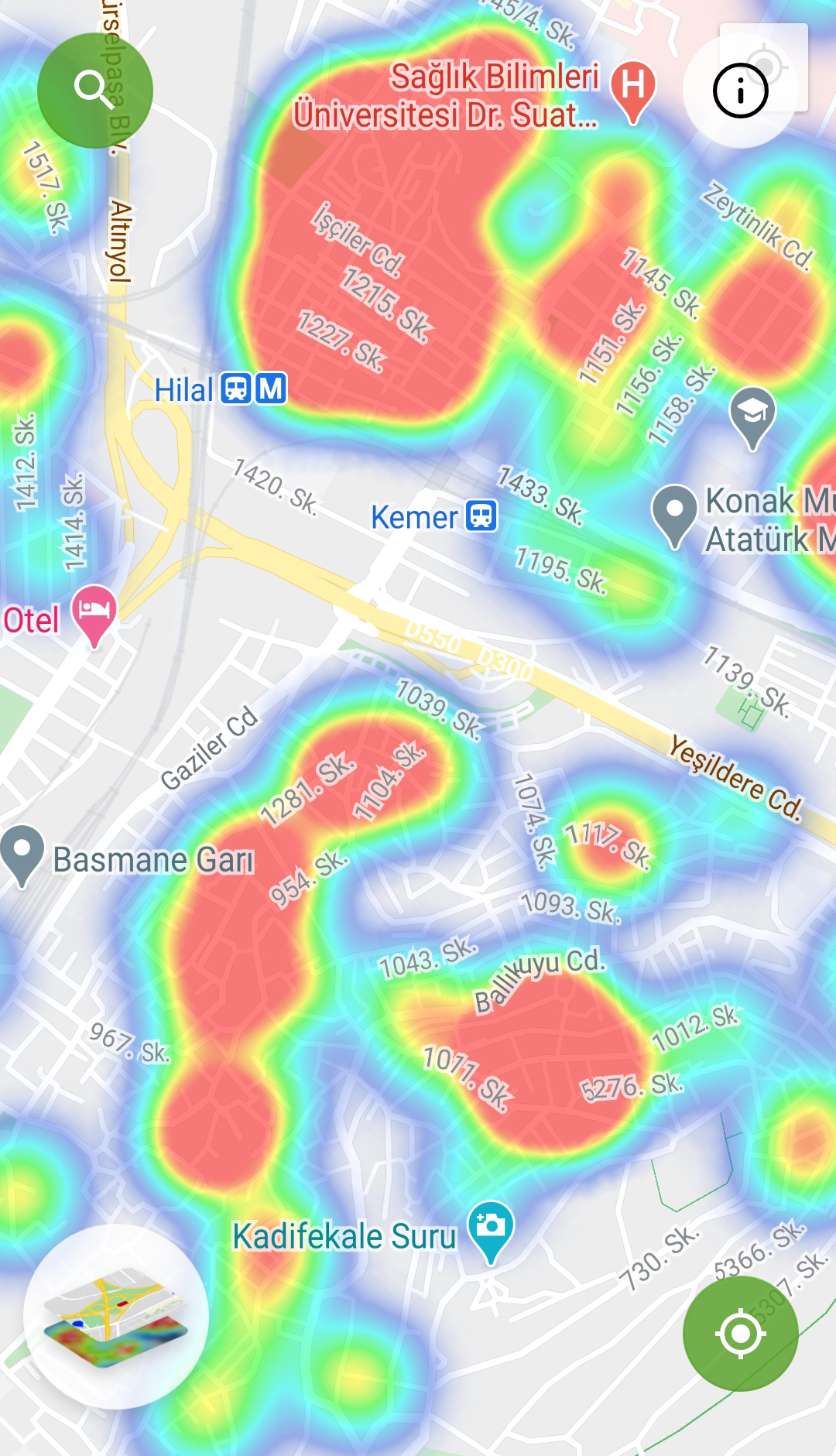 İzmir'in koronavirüs haritası kırmızıya boyandı