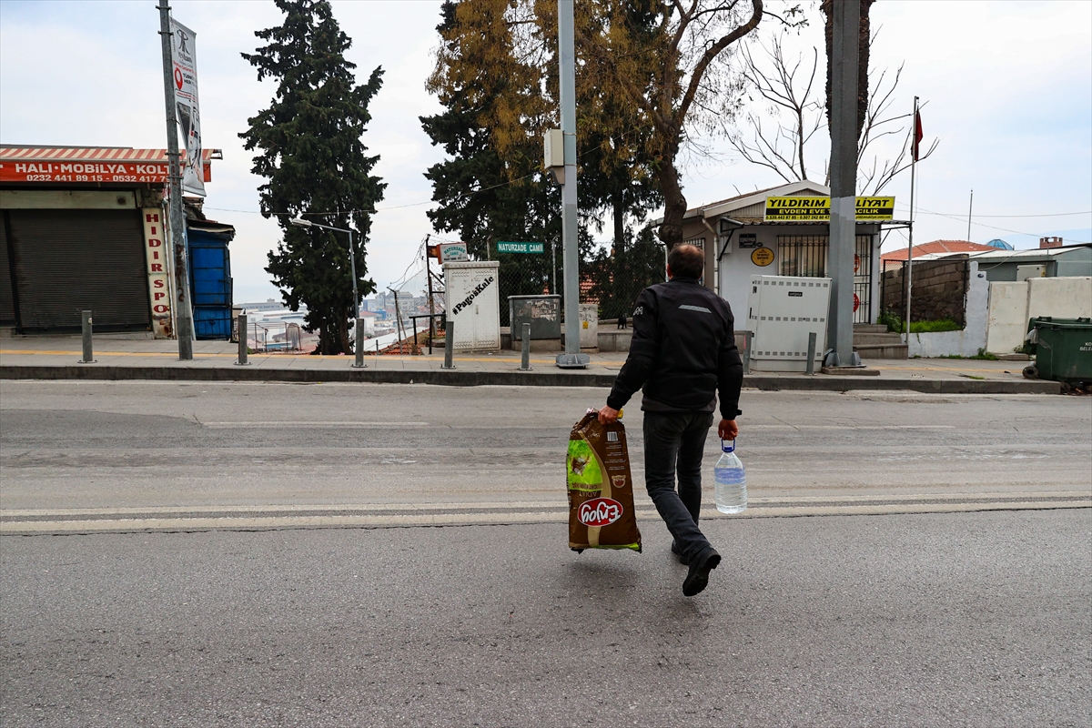 Motosikletli kurye sokak hayvanları için yollara düşüyor
