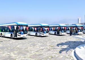 Elektrikli otobüs filosu yola çıktı