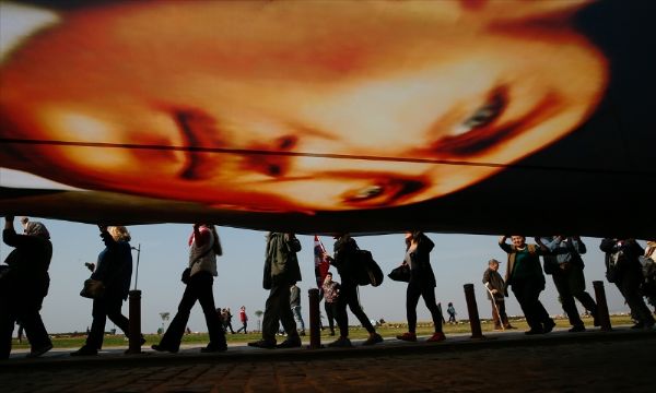 İzmirliler 10. Ata'ya Saygı Yürüyüşü'nde buluştu