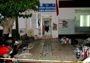 Zabıtalara sinirlendi müdürlük binasına saldırdı