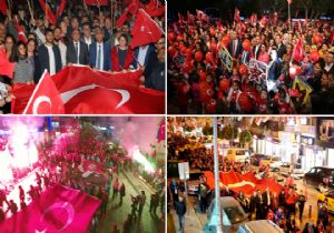 Kentin dört bir yanında Cumhuriyet coşkusu