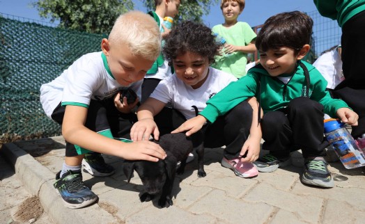 Buca Belediyesi miniklere hayvan sevgisi aşılıyor