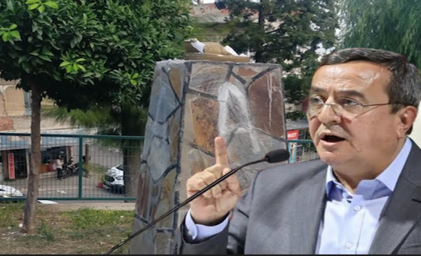 Konak'ta Atatürk büstüne çirkin saldırı