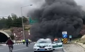 Bayraklı Tünelleri'nde korkutan yangın: 31 kişi hastanelik oldu!