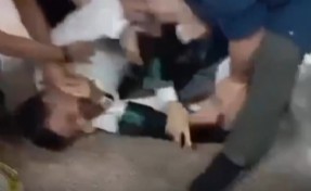 İzmir Adliyesinde avukatların kavgası kameralarda