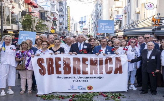 Srebrenitsa Kurbanlarına Konak'ta hüzünlü anma