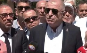 Ümit Özdağ'dan Limak Holding önünde 'Akbelen' protestosu