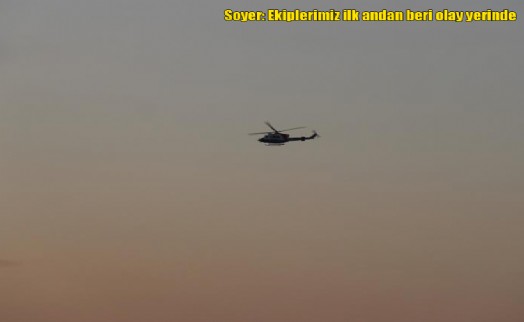 İzmir'de düşen helikopterdeki 3 kişiyi arama çalışmaları sürüyor