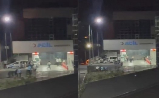 İzmir’de husumetliler Çiğli Hastanesi Acil Servisi önünde çatıştı!