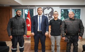 Moto kuryelerden Başkan Eşki’ye teşekkür ziyareti