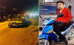 Otomobille çarpışan motosikletin 16 yaşındaki sürücüsü öldü