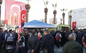 Aydın'da şehit teğmen için hayır düzenledi