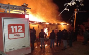Ağıldaki yangında 29 küçükbaş öldü