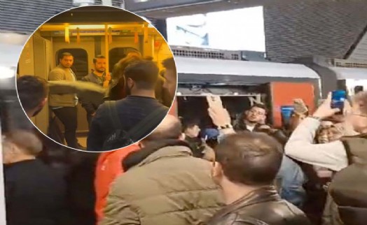 İzmir Metrosu'nda arbede yaşandı: Sesler yükseldi, kapılar tekmelendi!