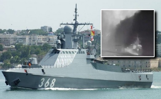 Karadeniz'de sıcak saatler: Ukrayna, Rus gemisini vurdu