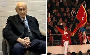 MHP'de kurultay günü: Bahçeli, salona kolu sargılı geldi