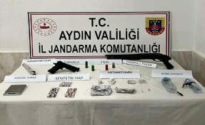 Evinde uyuşturucu ve ruhsatsız silahla yakalanıp, tutuklandı