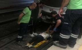 İzmir Metro'da intihar girişimi!