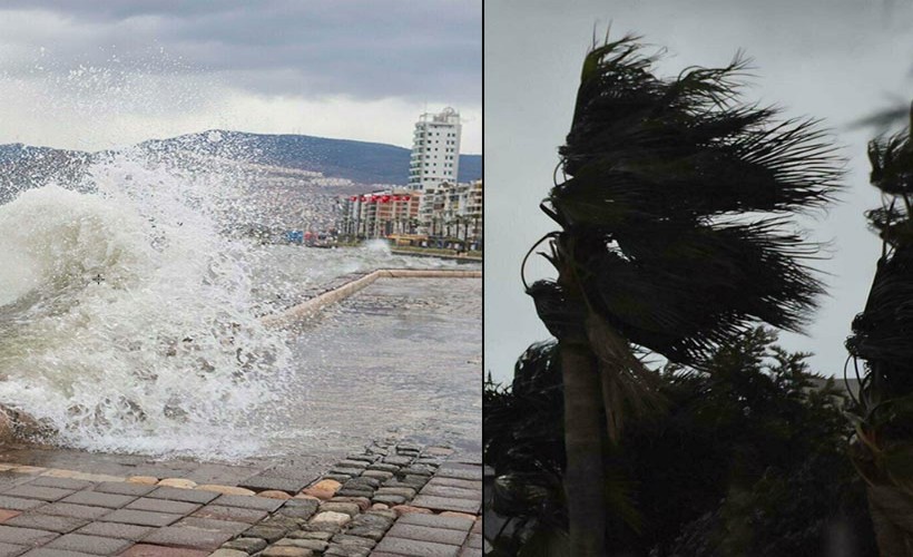 İzmir'in kuzey ve batı ilçeleri için fırtına uyarısı