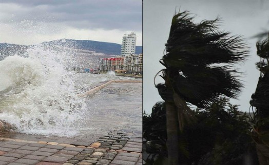 İzmir'in kuzey ve batı ilçeleri için fırtına uyarısı