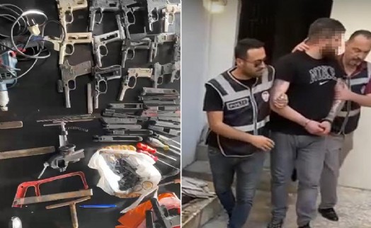 İzmir silah imalathanesine çevrilen eve operasyon; 2 sevgili gözaltında