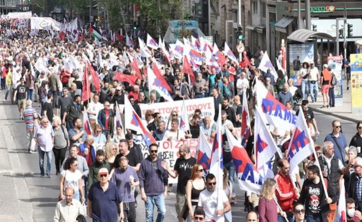 Komşuda grev! Pek çok sektör çalışanı düşük ücret politikasını protesto etti