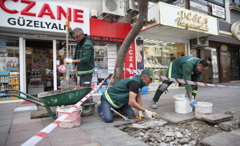 Konak’ta kaldırımlar mercek altında