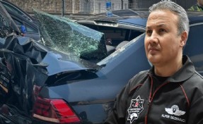 Uzaya sağ salim gitti geldi ama TEM trafiğinde kaza yaptı