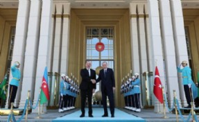 Azerbaycan Cumhurbaşkanı Aliyev, Ankara'da; Erdoğan ile bir araya geldi