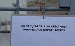 Çiğli'de yurttaşlar, tarikat yurdunun kapısına mühür vurdu