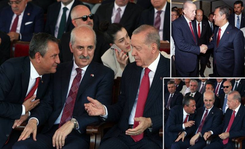 KKTC'de sıcak görüntüler Erdoğan ile Özel sohbet etti