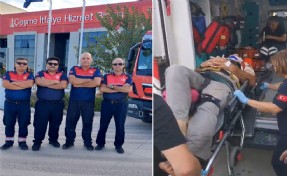İzmir itfaiyesi kayalıklardan düşen kişiyi kurtardı