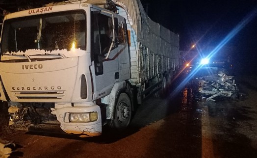 Sandıklı'da kamyon ile otomobil çarpıştı: 2 yaralı
