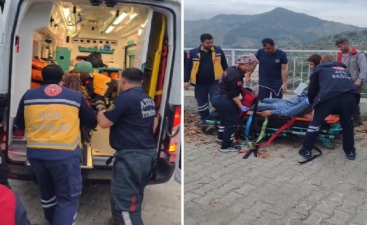Aydın’da kamyonet uçuruma yuvarlandı: 3 yaralı