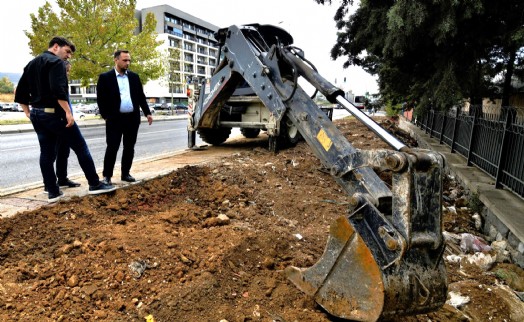 Başkan Eşki okul bölgesindeki düzenlemeleri yerinde inceledi