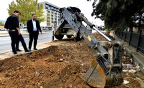 Başkan Eşki okul bölgesindeki düzenlemeleri yerinde inceledi